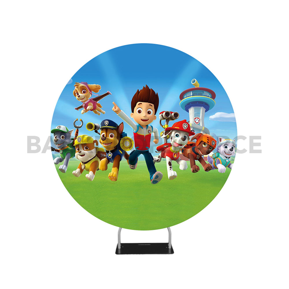 Paw Patrol Themed Circle Round Photo Booth Backdrop