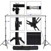 Portable Photography Backdrop Stand - 3m Wide x 2.5m Tall