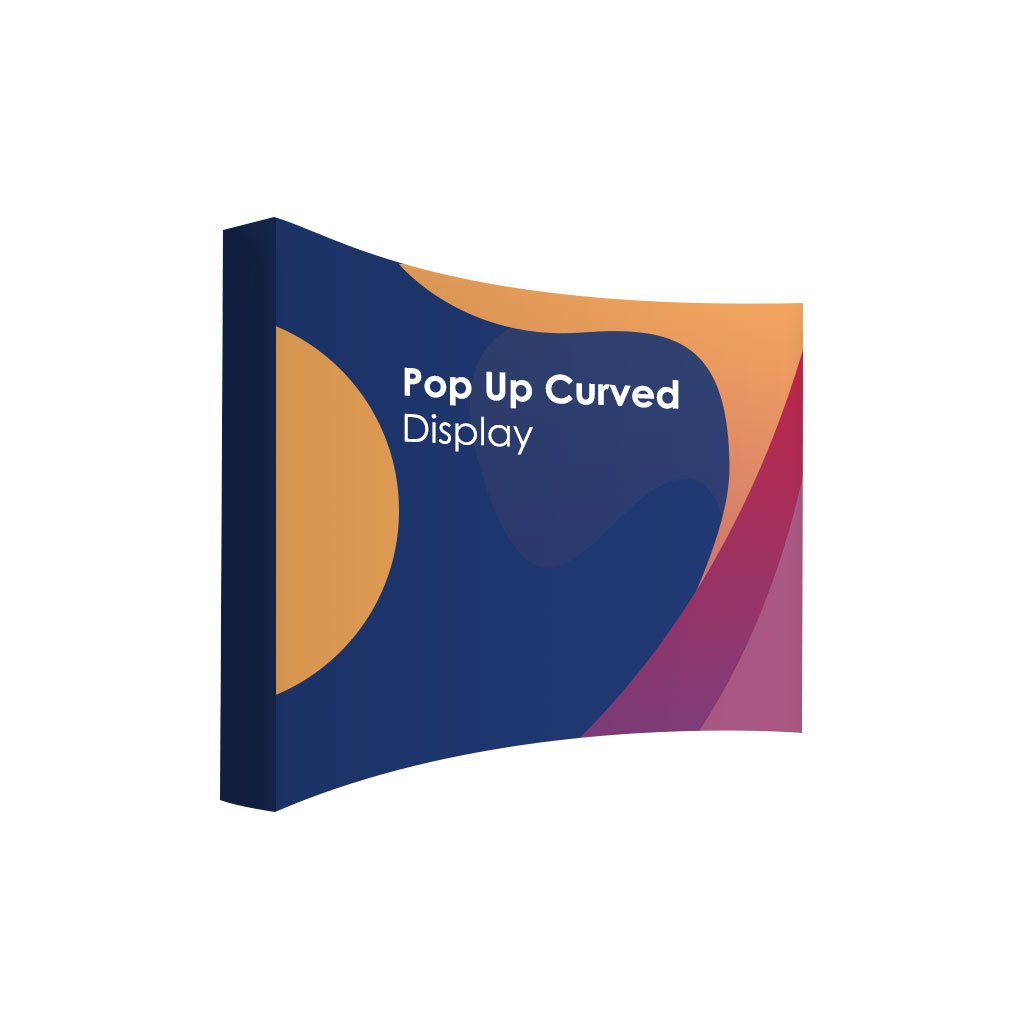Fabric Pop Up Curved Velcro Media Wall Displays