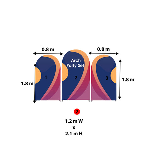 Pre Designed Arch Design Print Themed Party Media Sets for Birthday / Events/ Weddings