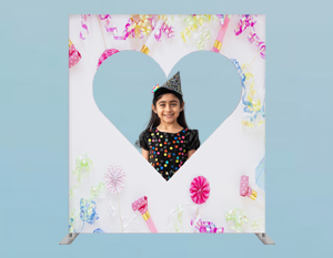 ❤️ Bold Branding Meets Creativity with a Heart Cutout Fabric Wall