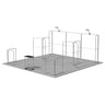 6x6m Magnetic Booth Kit with Y-Shape Walls & Reception Counter