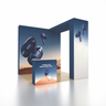 3x3m 3D Media Wall Booth Kit with L-Shape Corner & Counter