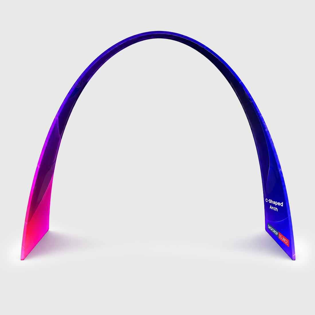 C Shape Tension Fabric Arch - 3m