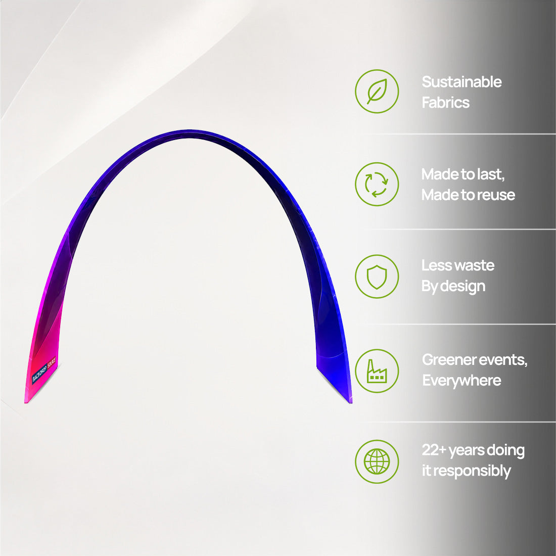 C Shape Tension Fabric Arch - 3m