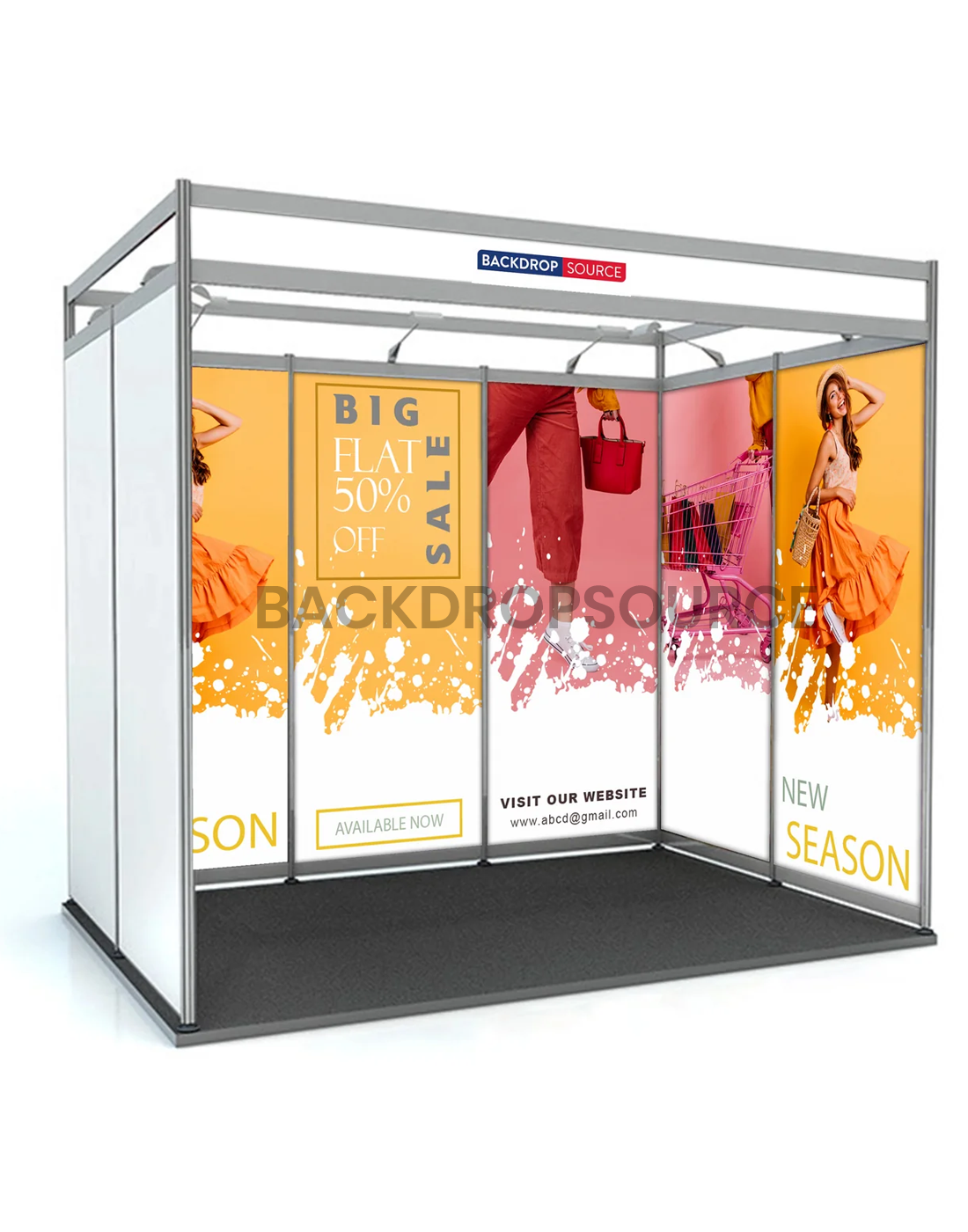 Shell Booth Design Print 3m x 2m Shell Scheme Exhibition Graphics Printing – Backdropsource AU