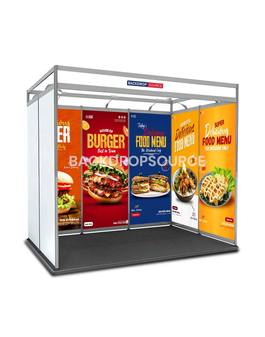 Colapsable Booth Backdrop Shell 3m x 2m Shell Scheme Exhibition Graphics Printing – Backdropsource AU