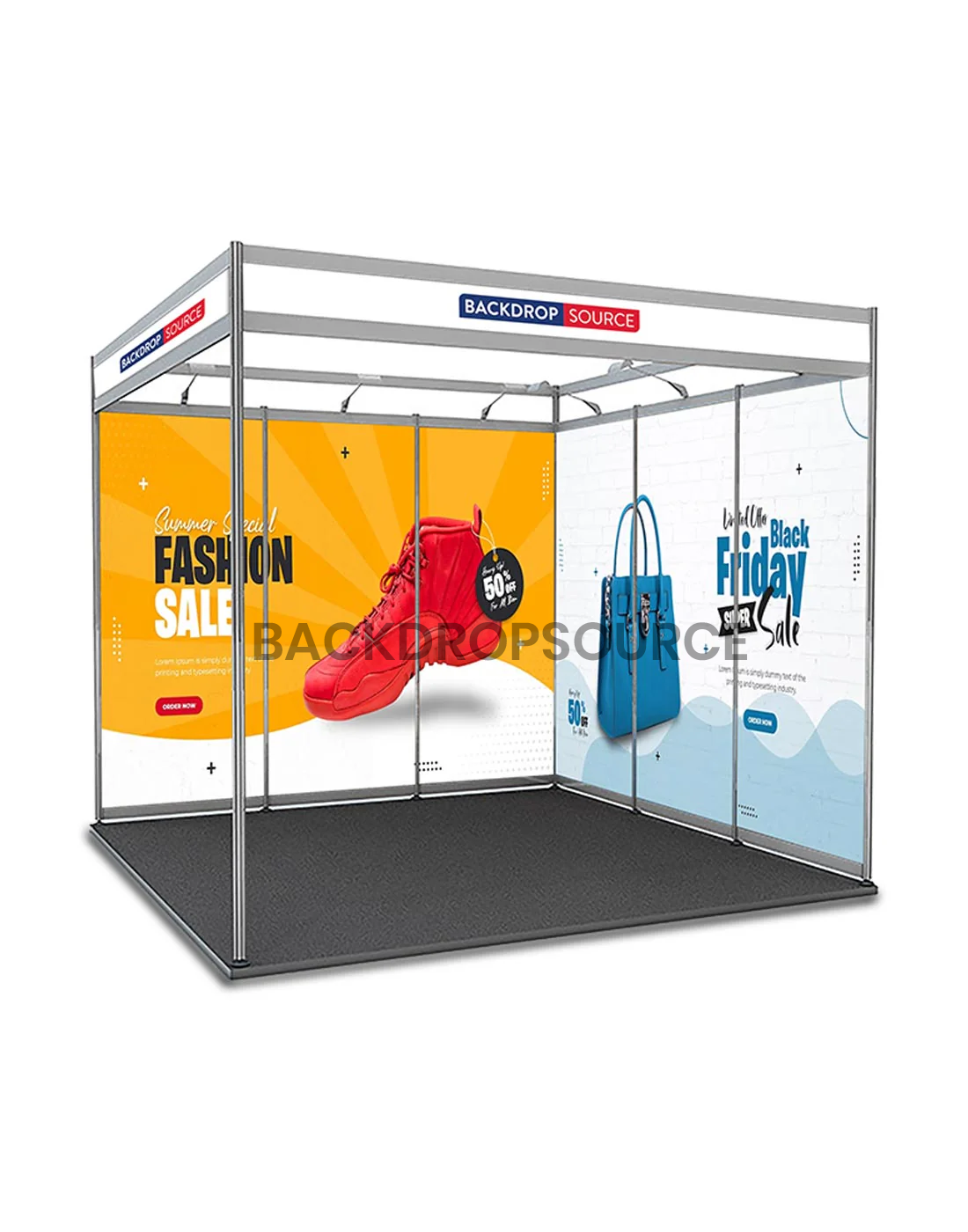 Shell Booth Design Print 3m x 2m Shell Scheme Exhibition Graphics Printing – Backdropsource AU