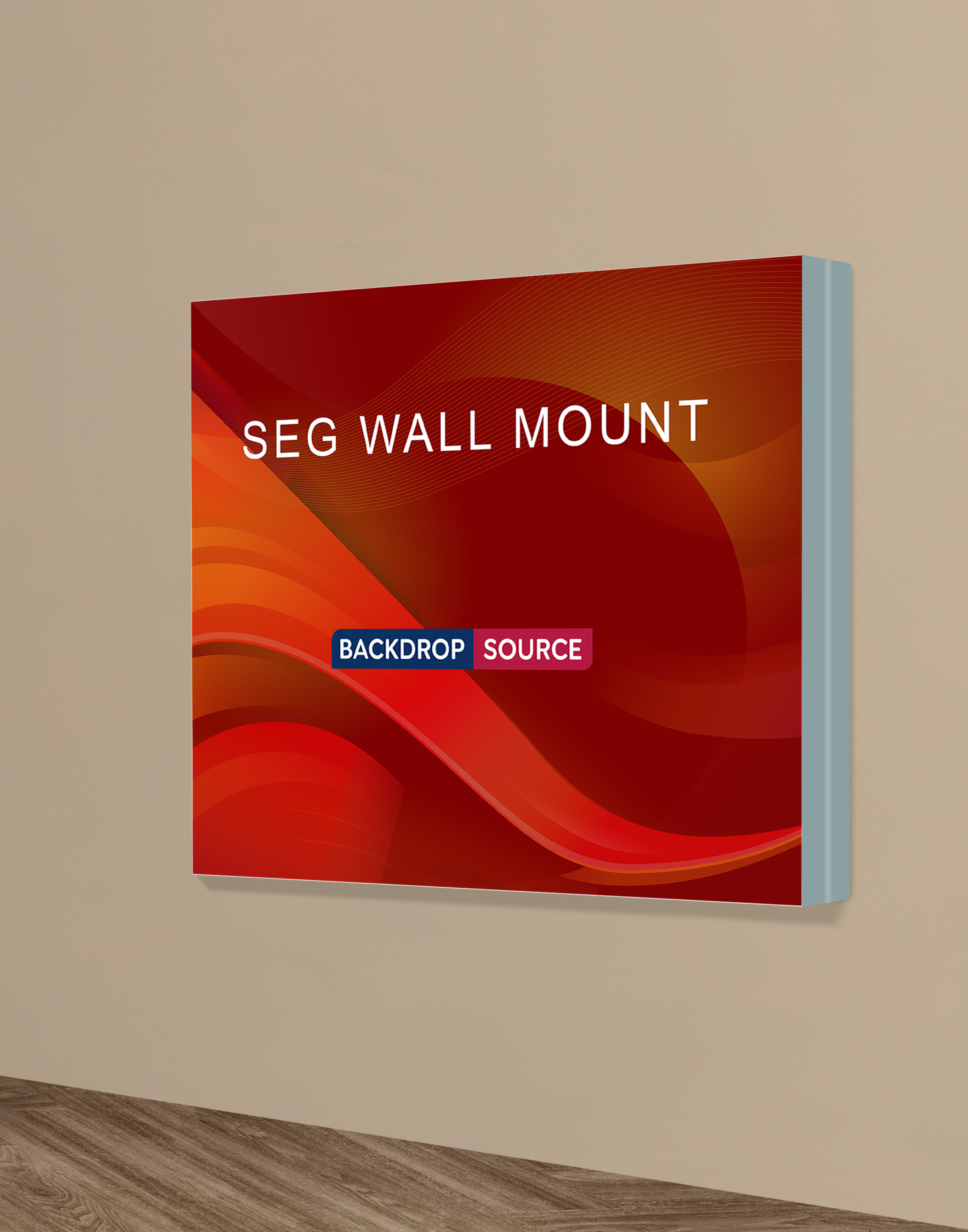 Wall-Mounted SEG Fabric display - 100mm Depth