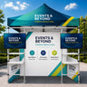 3m x 3m Fabric Canopy Kit with Shelving & TV Mounts