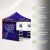 3m x 3m Fabric Canopy Kit with Shelving & TV Mounts