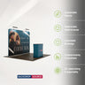 3m x 3m  Straight Exhibit Pro 3-in-1 Display Kit with Illume Lights