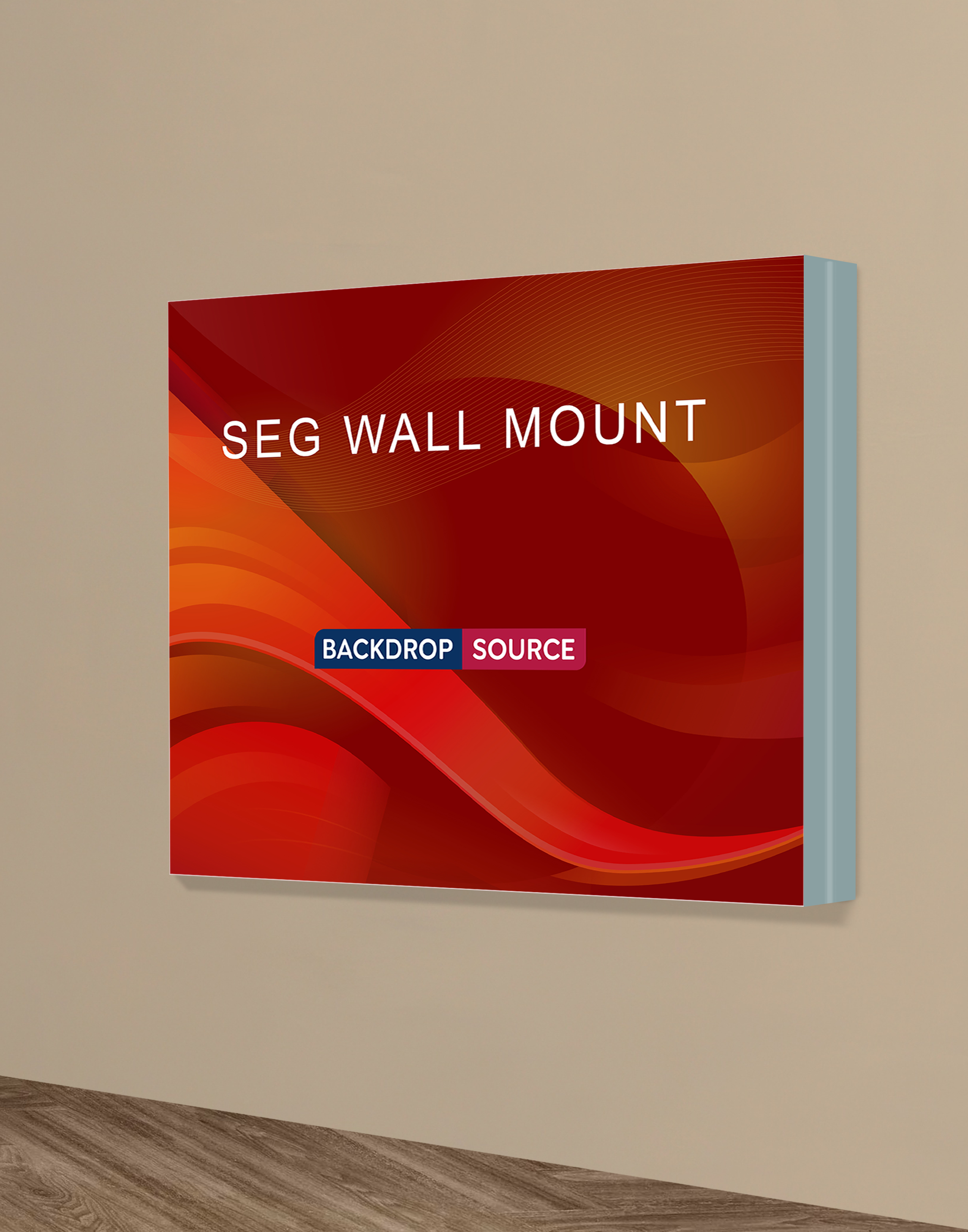 Wall-Mounted SEG Fabric display - 120mm Depth