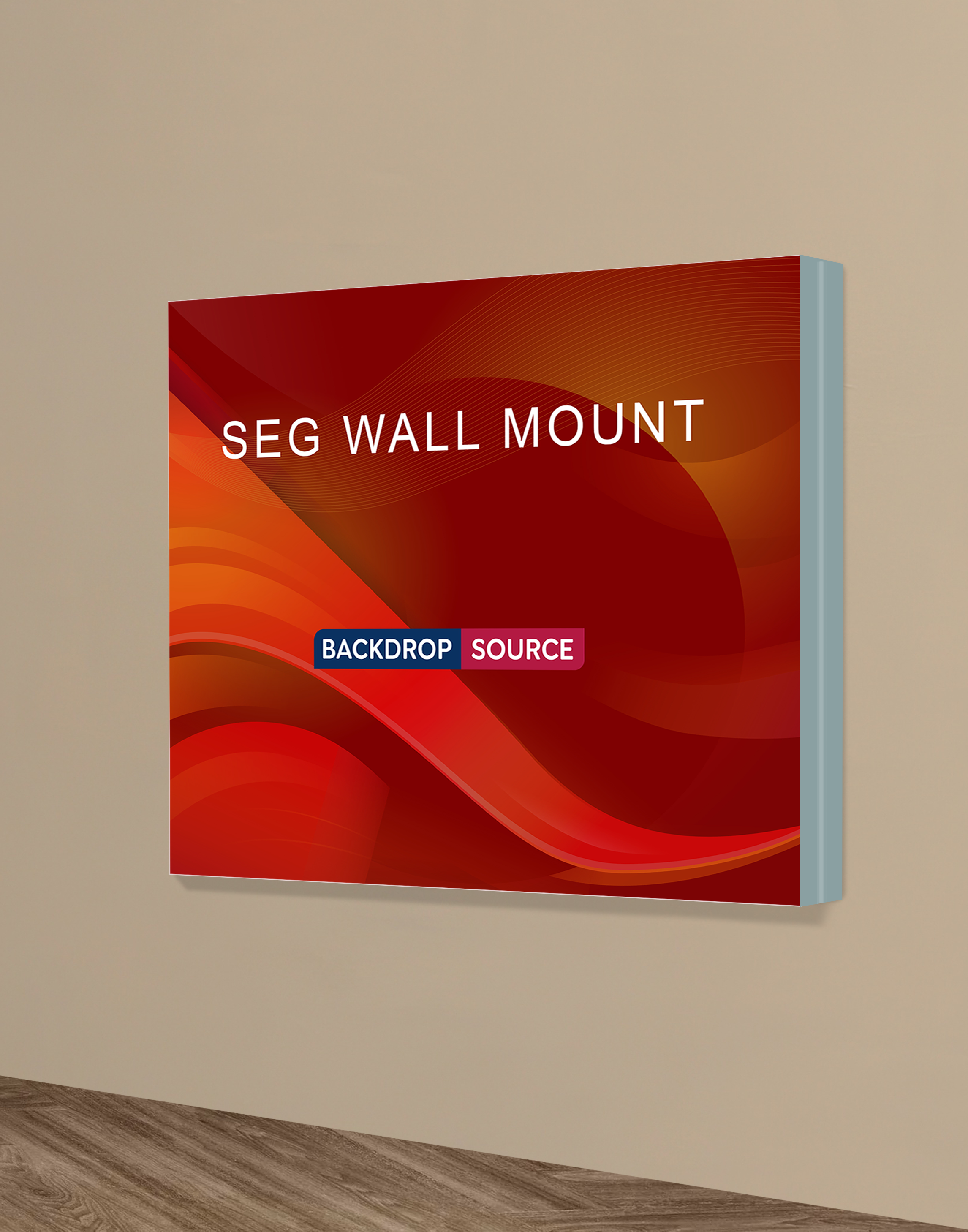 Wall-Mounted SEG Fabric display - 80mm Depth