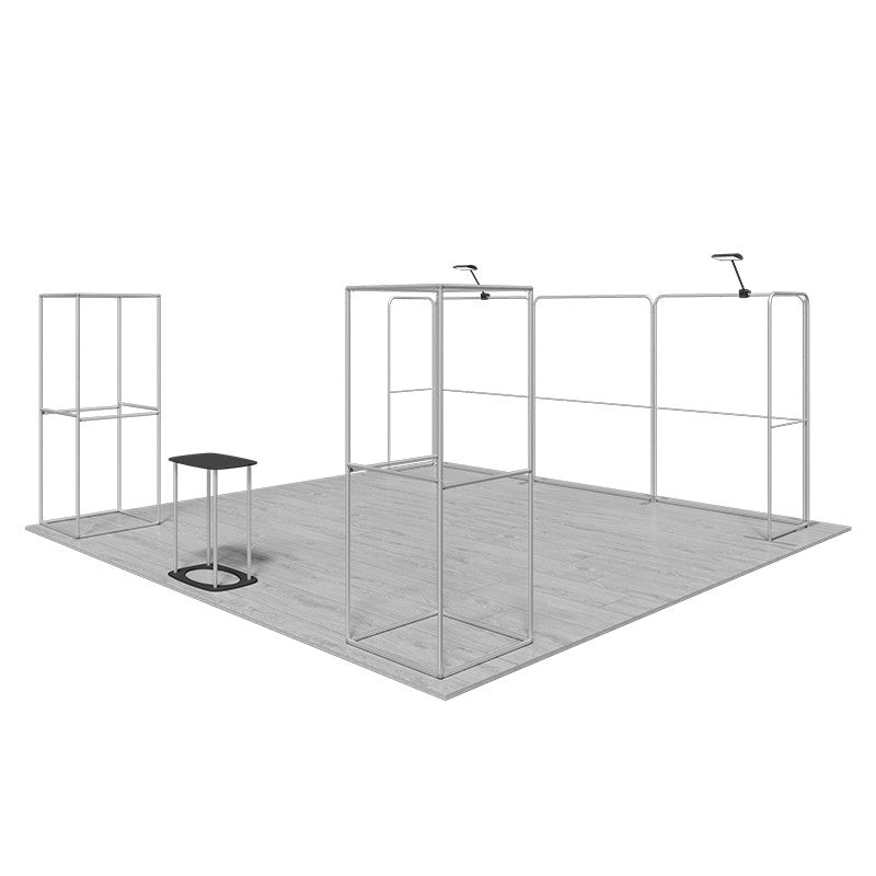 6x6m Magnetic Booth Kit with 2 Cubic Towers & Counter