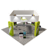 6x6m Island Booth with 3D Wall Boxes, 4 Counters & iPad Stands