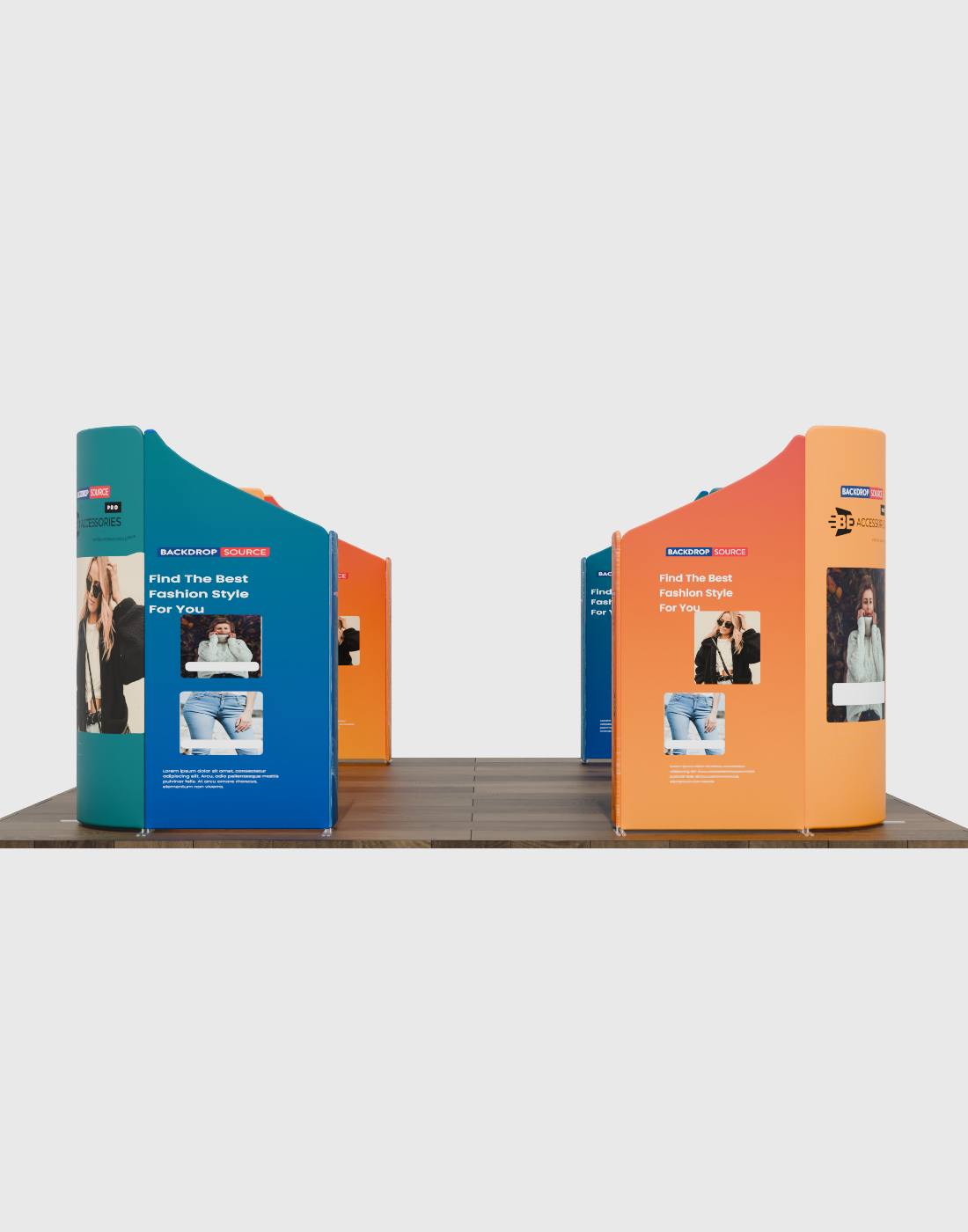 Magnetic Fabric Booth Display - Model 5 (6m x 6m)