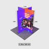 Folding SEG Display Tower with 4 Panels