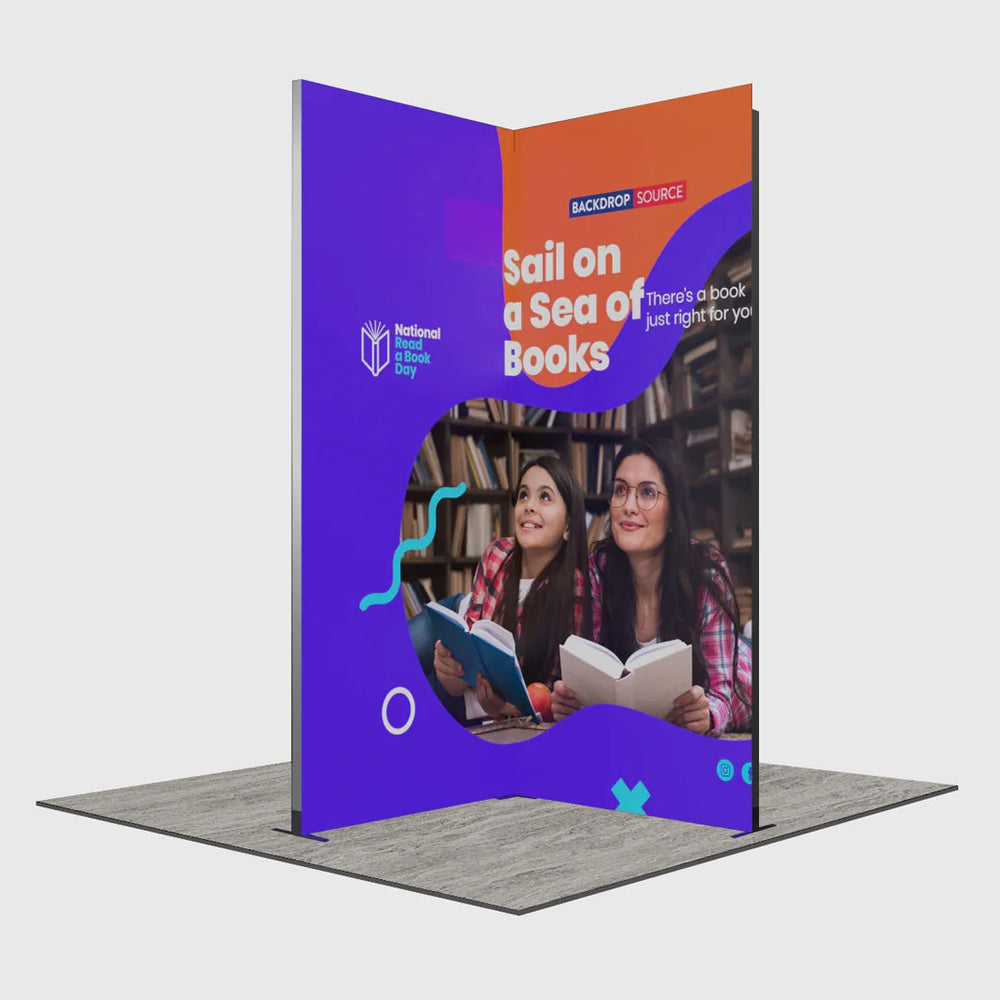 Folding SEG Display Tower with 4 Panels