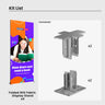 Folding SEG Display Tower with 4 Panels
