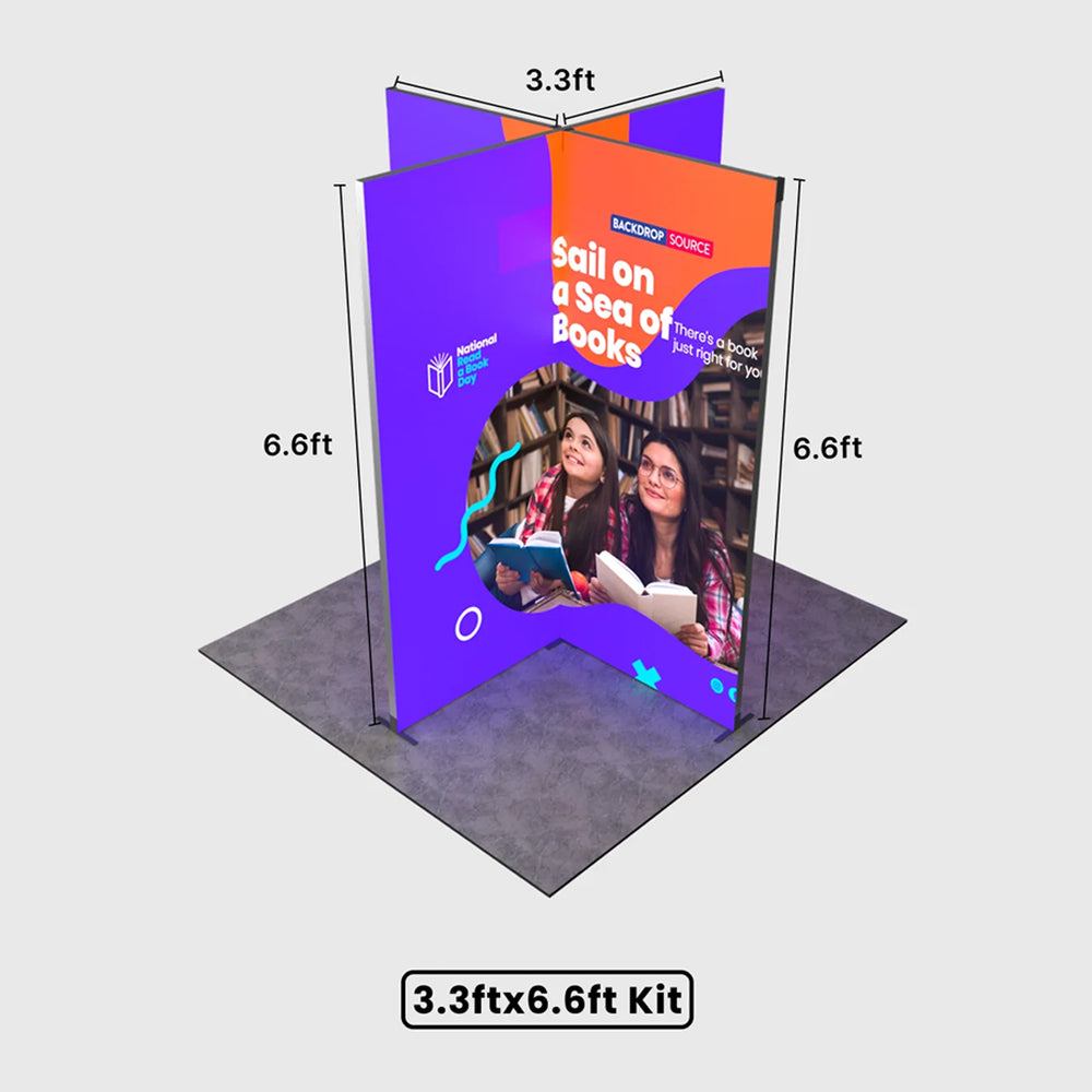 Folding SEG Display Tower with 4 Panels