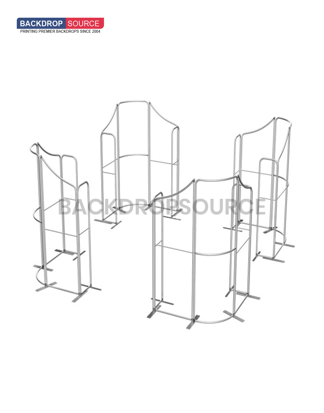 Magnetic Fabric Booth Display - Model 5 (6m x 6m)