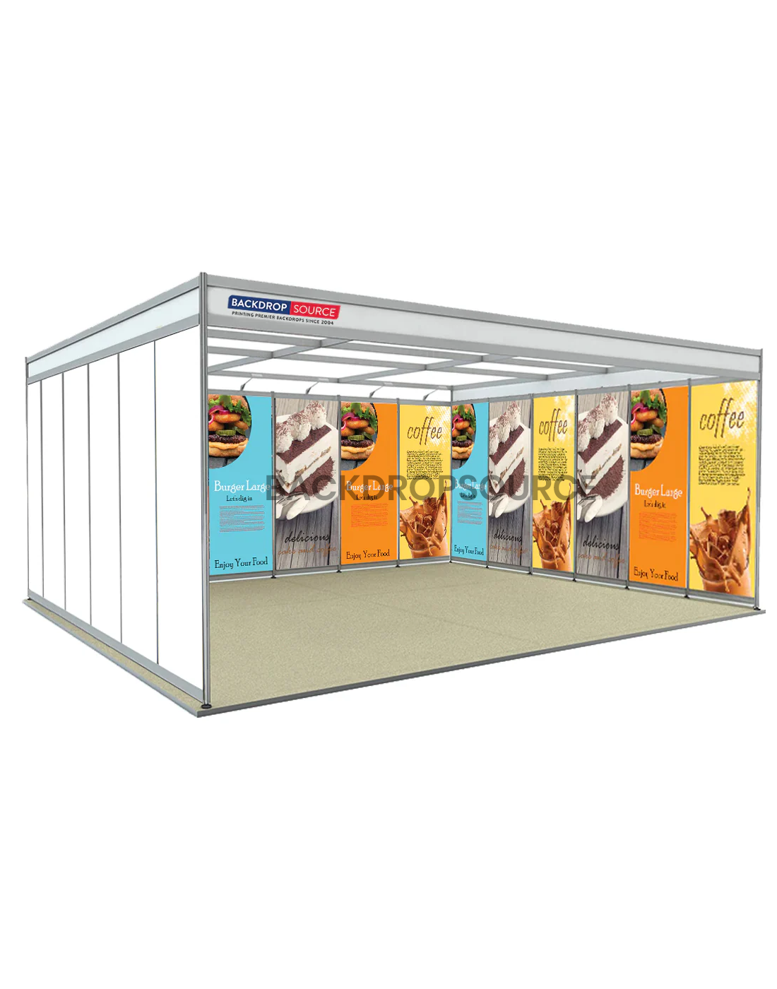 Exhibition Banner Printing Shell Scheme 4m x 6m Shell Scheme Exhibition Graphics Printing – Backdropsource AU