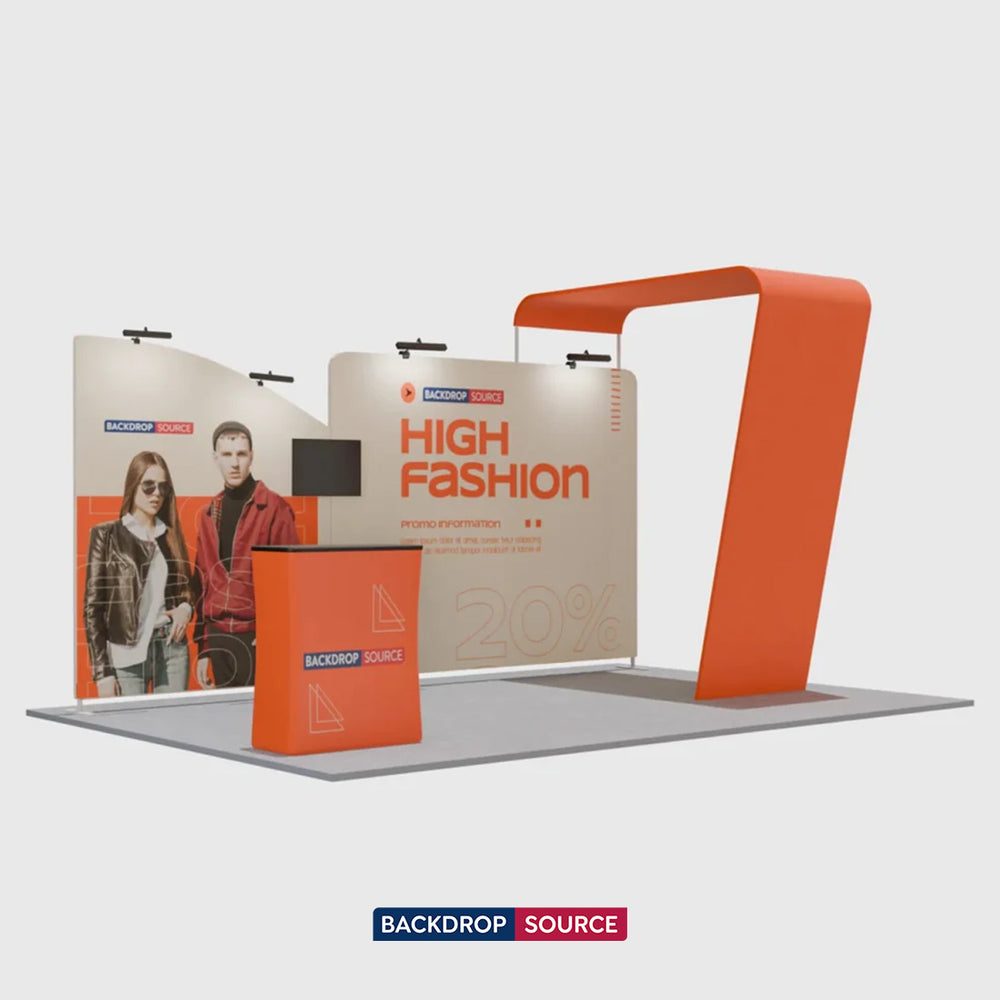 6x3m Straight Backdrop with Arch Exhibition Kit