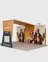 6x3m Booth Kit with 6m Backwall, Overlap Stands & Arch