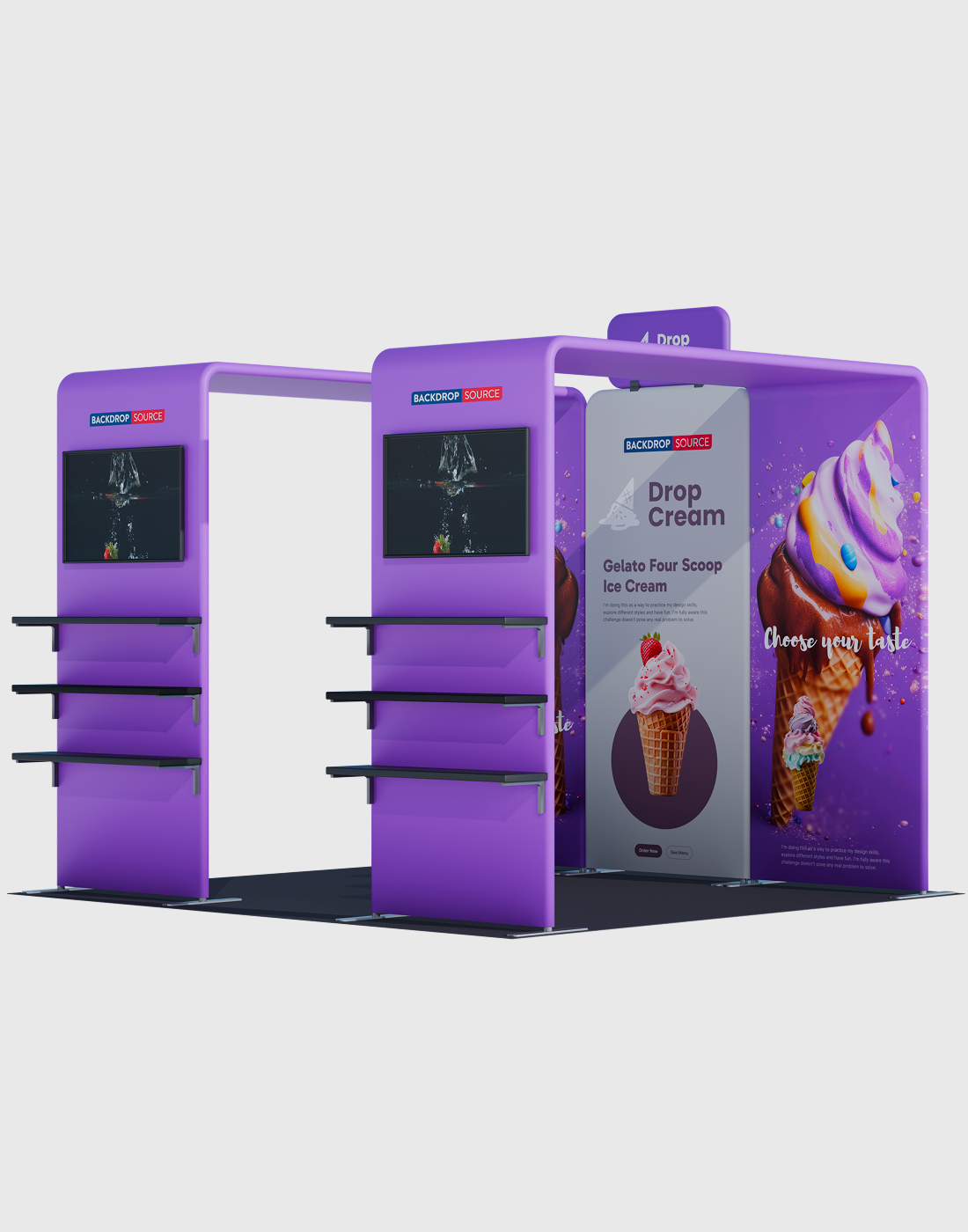 Portable Exhibit Display 3m x 3m - Model 35 – Backdropsource AU