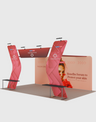 6x3m Booth Kit with 6m Backwall, V-Shape Shelving & Sign