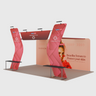 6x3m Booth Kit with 6m Backwall, V-Shape Shelving & Sign