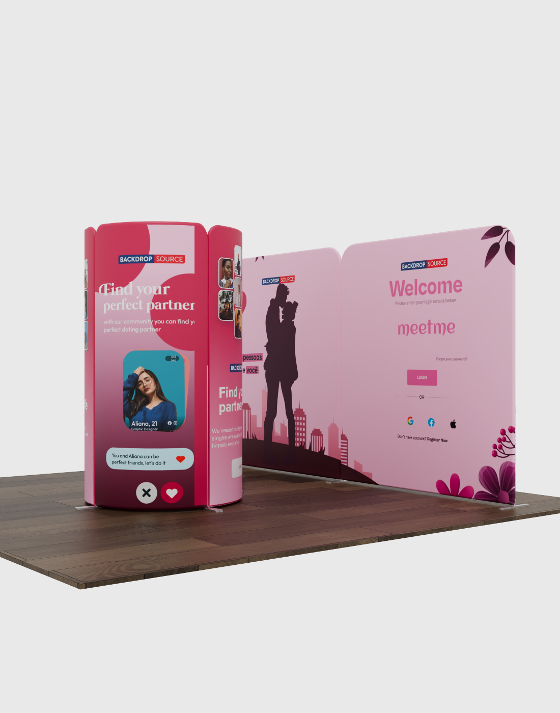 Magnetic Fabric Booth Display - Model 2 (4m x 3m)