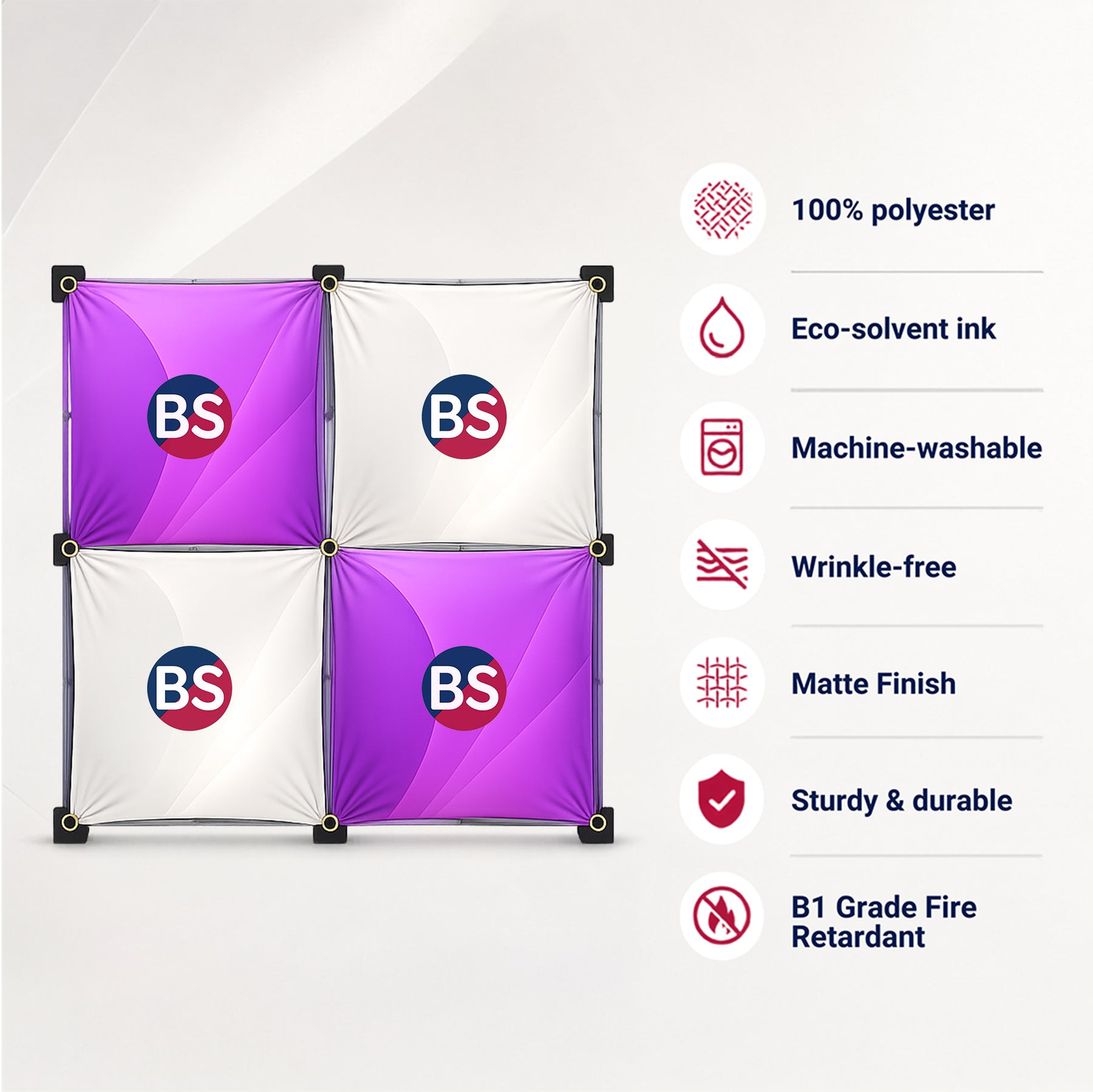 2 x 2 Fabric GeoMetrix Pop Up Grid Display