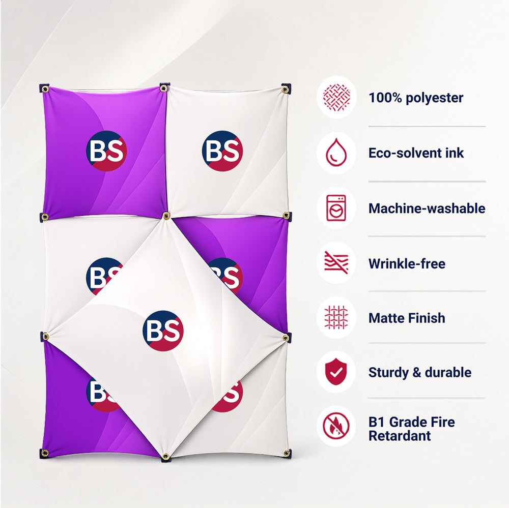 2 x 3 Fabric GeoMetrix Pop Up Grid Display