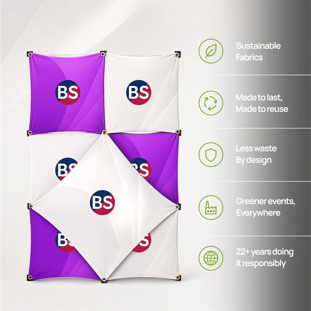 2 x 3 Fabric GeoMetrix Pop Up Grid Display