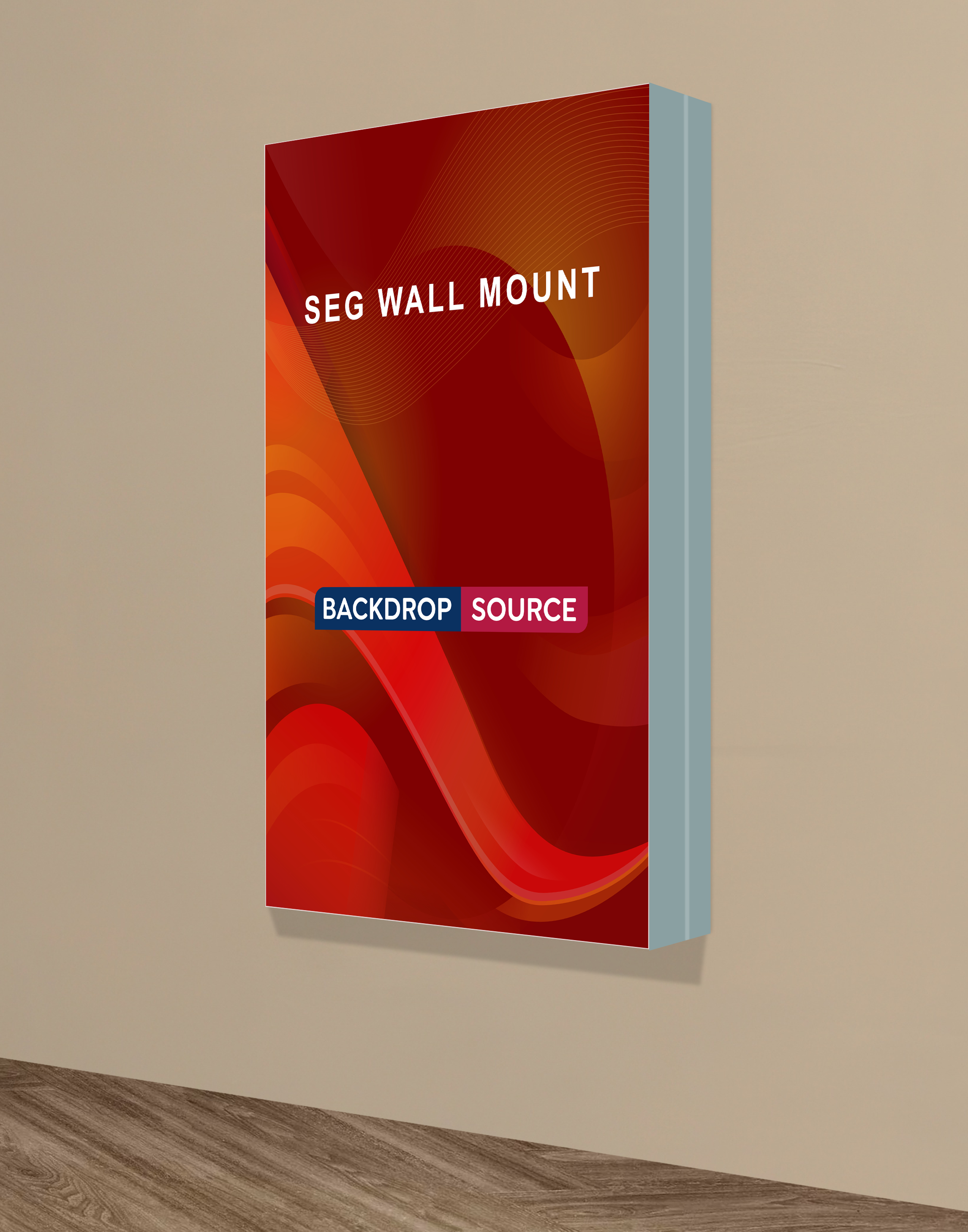 Wall-Mounted SEG Fabric display - 100mm Depth