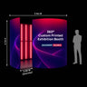 360° Custom Printed Exhibition Booth Backdrop Display with LED lights