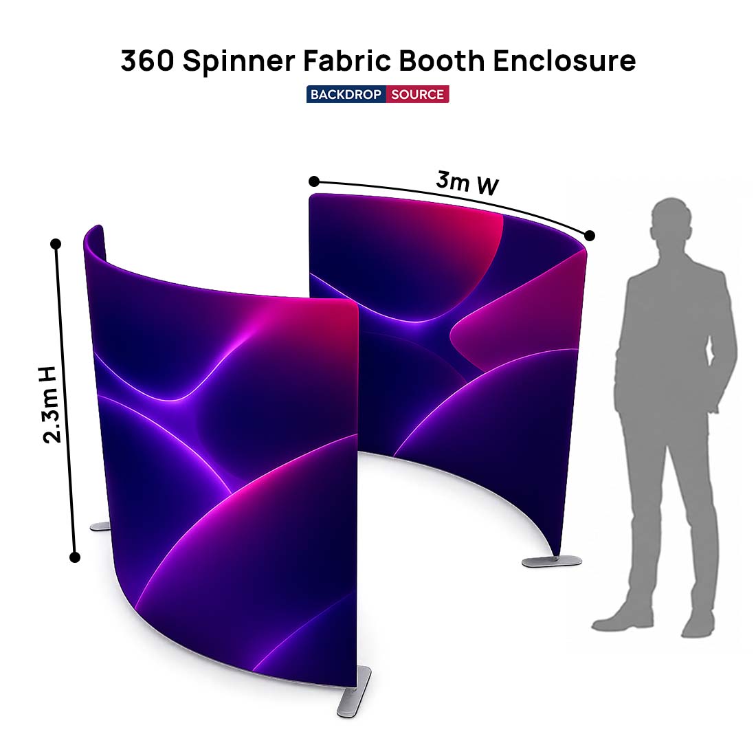 360° spinner booth enclosure
