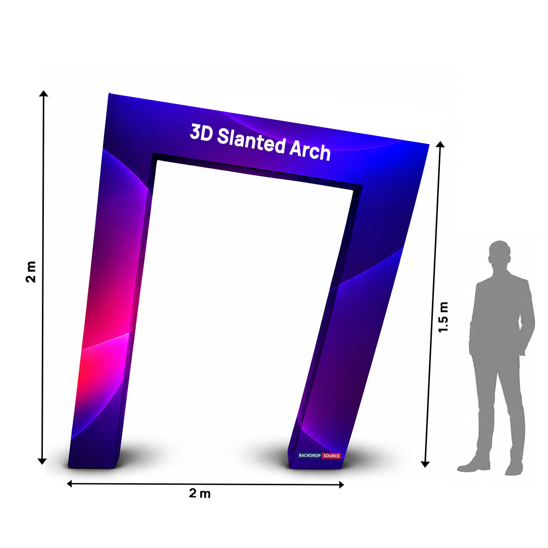 3D Fabric Slanted Arch Display Wall