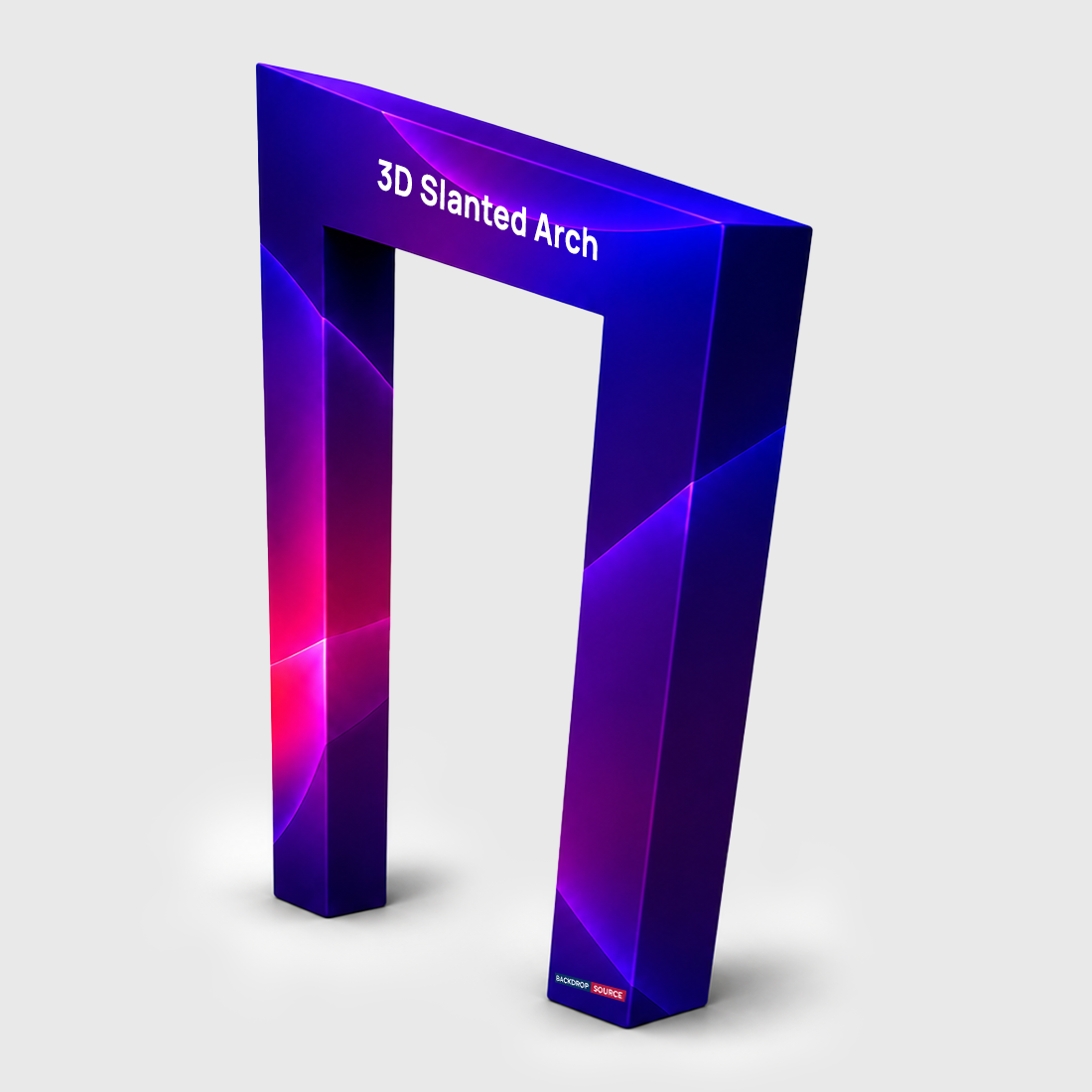 3D Fabric Slanted Arch Display Wall