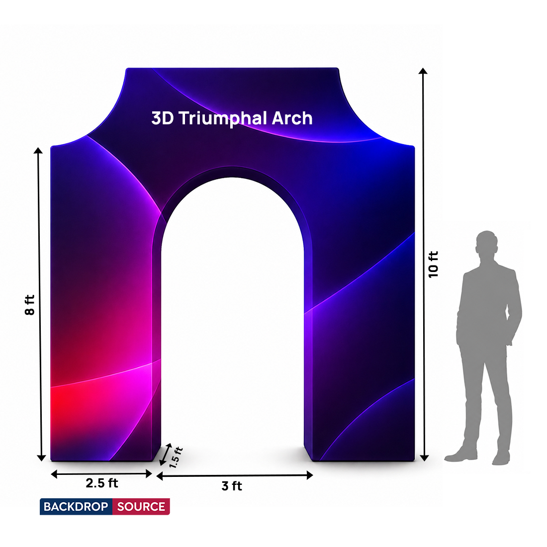 3D Fabric Triumphal Arch Backdrop