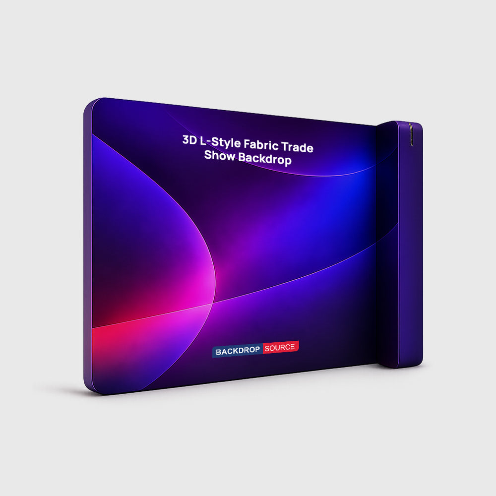 3D L-Style Trade Show Backdrop