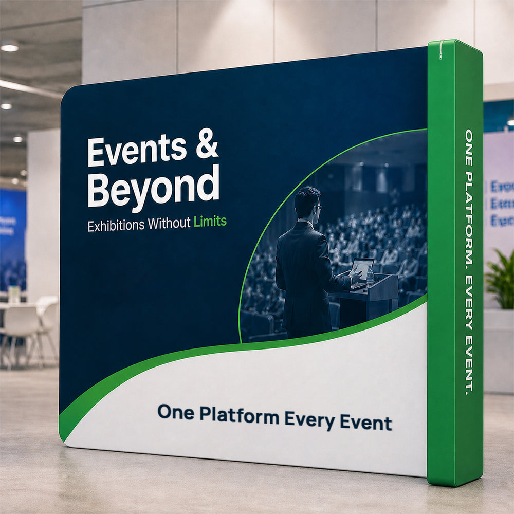 3D L-Style Trade Show Backdrop