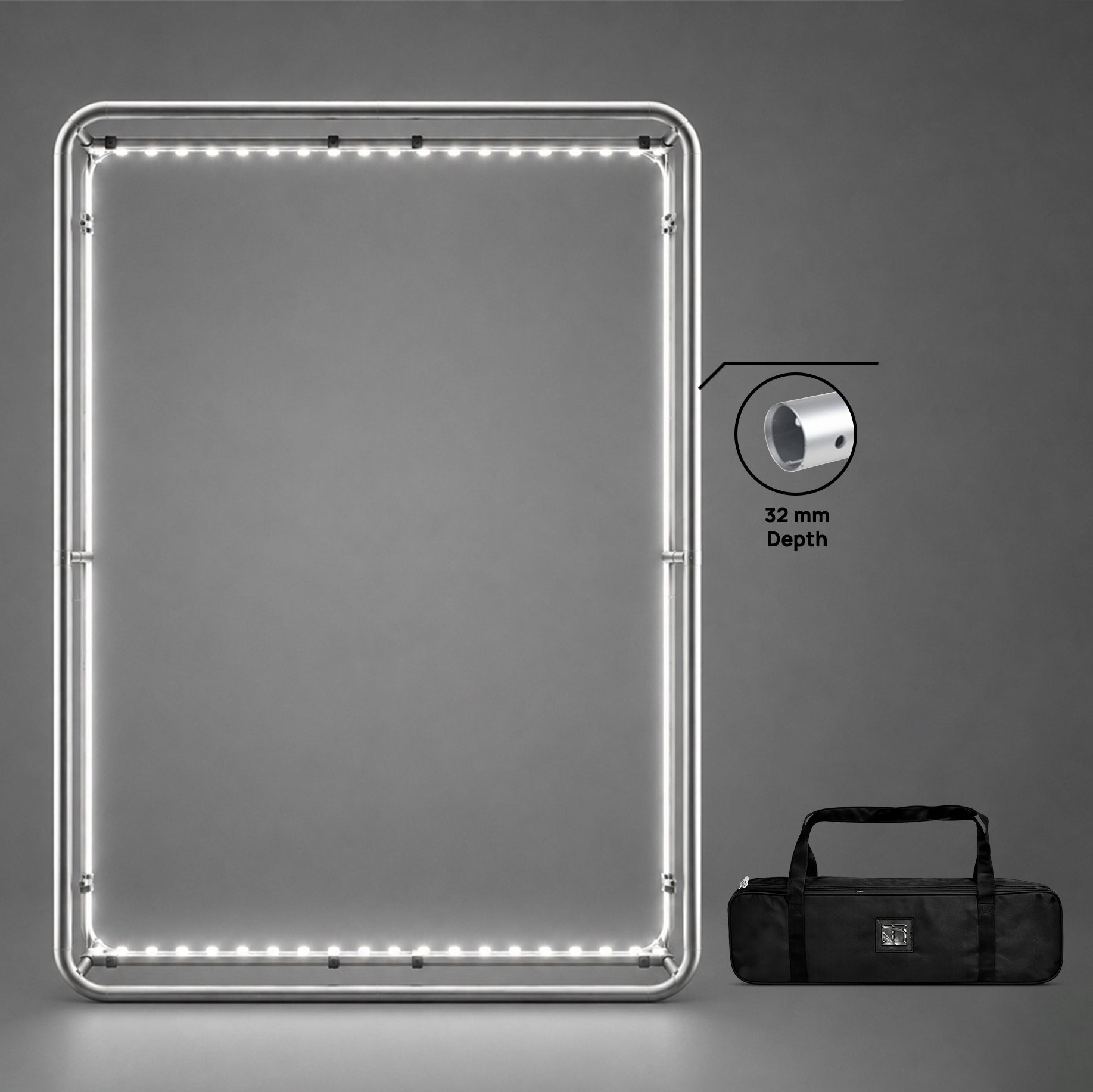 3D Tension Fabric Wall with LED Illumination