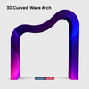3D Fabric Curved Wave Arch Backdrop