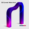 3D Fabric Curved Wave Arch Backdrop