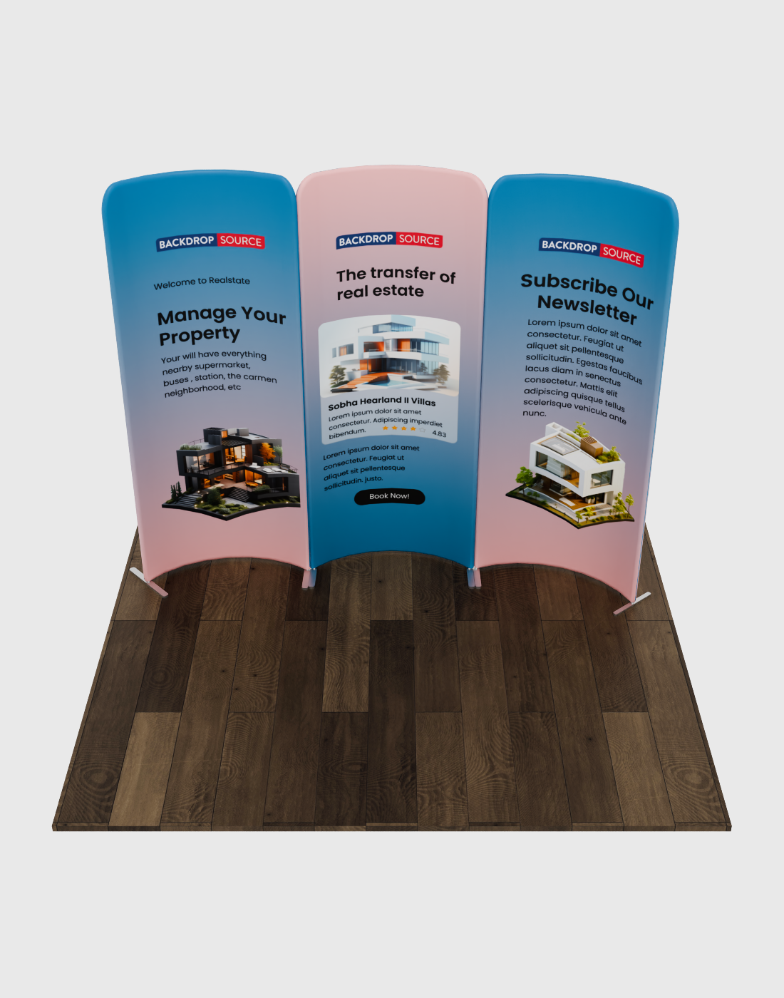Magnetic Fabric Booth Display - Model 2 (2m x 2m)