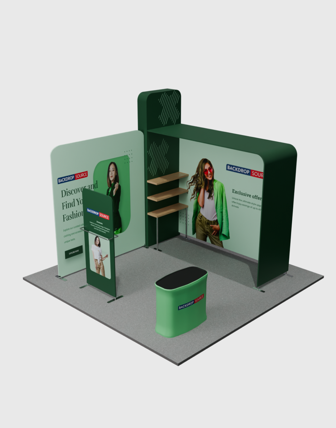 Portable Exhibit Display 3m x 3m - Model 19 – Backdropsource AU