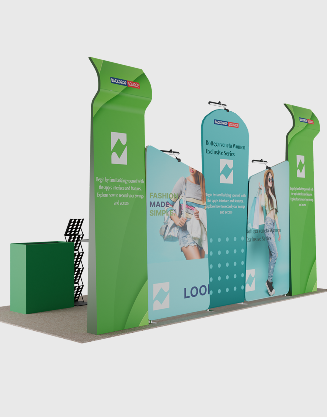 Portable Exhibit Display 3m x 6m - Model 4 – Backdropsource AU